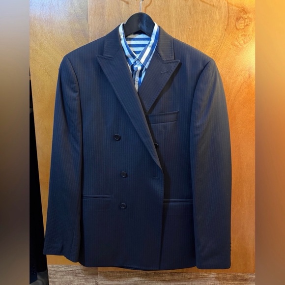 Michael Kors Midnight Blue Pinstripe Blazer